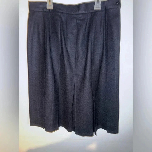 Jones NY VINTAGE 100% Worsted Wool midnight‎ Pleated Skirt sz 14 NWT - Picture 2 of 5
